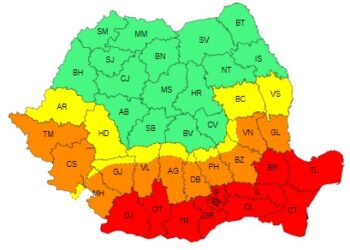 Codul roșu de caniculă rămâne valabil pentru județul Brăila și joi, 18 iulie