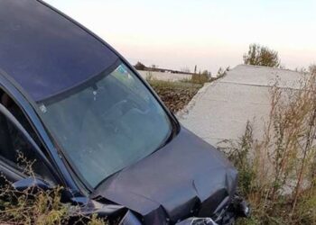 Accident stupid pe un drum comunal