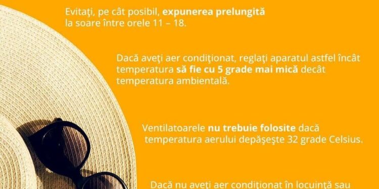 Recomandări pentru perioada codurilor portocaliu și roșu de caniculă