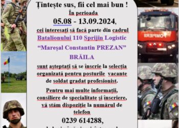 Selecție pentru posturile de soldat gradat profesionist
