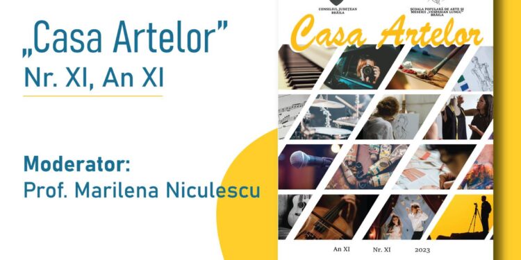 Lansarea publicației culturale anuale „𝑪𝒂𝒔𝒂 𝑨𝒓𝒕𝒆𝒍𝒐𝒓”, numărul XI, în sala de festivități a Școlii Populare de Artă „Vespasian Lungu”