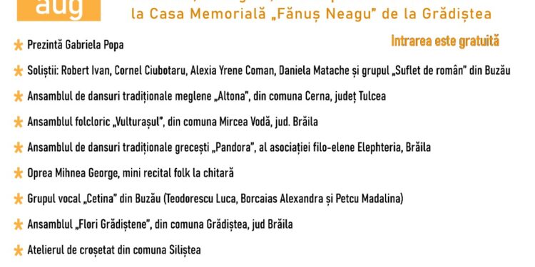 „Șezătoare pe prispa lui Fănuș” – sâmbătă, 31 august 2024