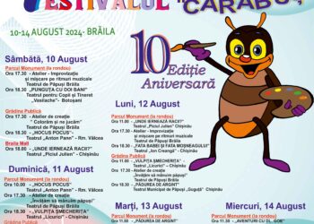 Invitație la cea de-a X-a ediție, aniversară, a Festivalului Internațional de Teatru pentru Copii și Tineret “Cărăbuș”