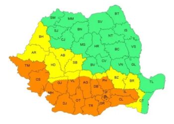 Brăila sub avertizare cod galben de temperaturi deosebit de ridicate, caniculă, disconfort termic accentuat