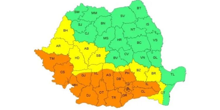 Brăila sub avertizare cod galben de temperaturi deosebit de ridicate, caniculă, disconfort termic accentuat