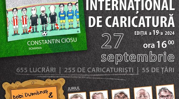 Vineri, 27 septembrie, de la ora 16.00, are loc vernisajul celei de-a XIX-a ediții a Salonului Internațional de Caricatură Brăila