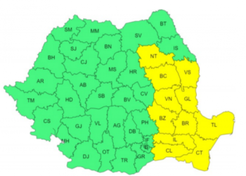 Județul Brăila sub avertizare cod galben de intensificări ale vântului