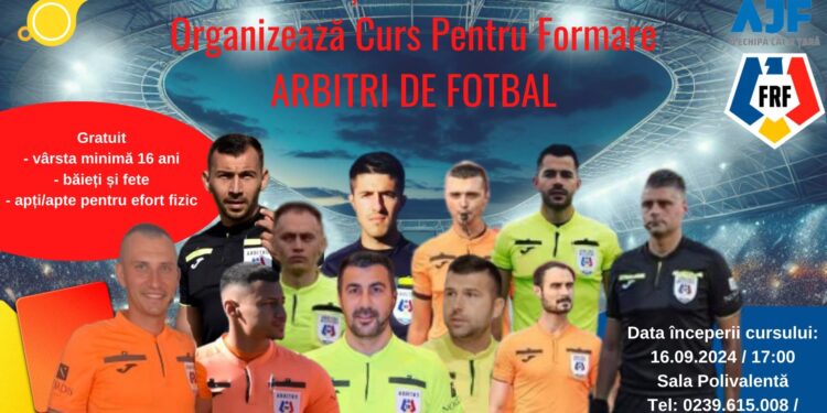 Încep înscrierile pentru cursul de formare arbitri de fotbal