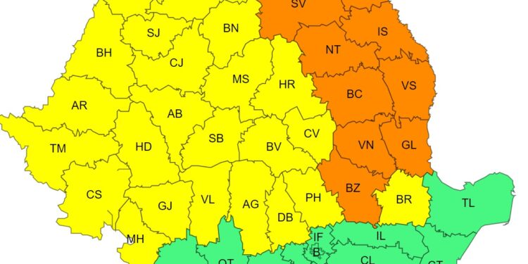 Instabilitate atmosferică, averse însemnate cantitativ până sâmbătă, 14 septembrie, la ora 18