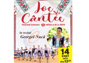 Sâmbătă, 14 septembrie, are loc a III-a ediție a Festivalului concurs „Joc și cântec”