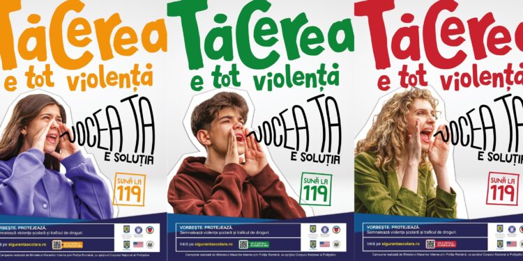 Siguranța în mediul școlar. Campania “Tăcerea e tot violență. Vocea ta e soluția”