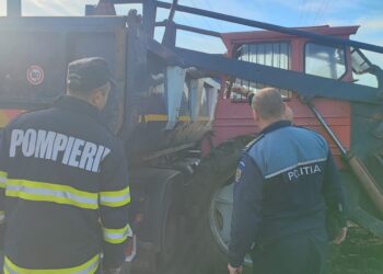 Bărbat din localitatea Oancea, strivit de un utilaj care încărca lemne