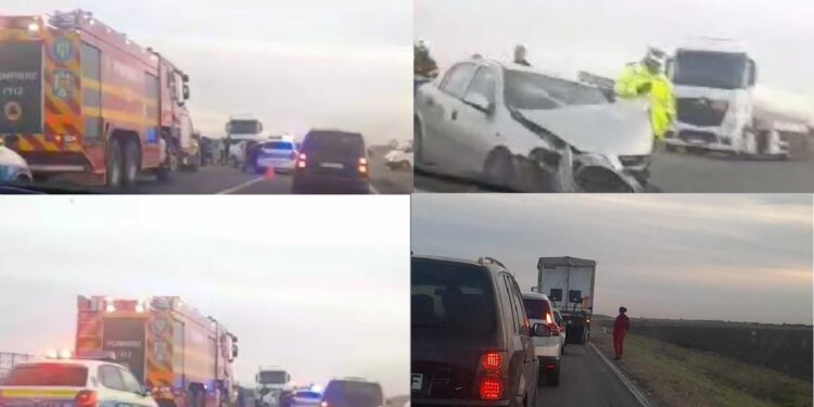 Accident cu o persoană rănită pe DN21, la intersecția cu DJ255