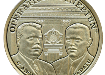 BNR lansează în circuitul numismatic o monedă din aur cu tema 80 de ani de la desfășurarea Operațiunii ,,Neptun” și o coală specială formată din patru bancnote cu valoare nominală de 10 lei