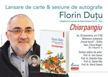 lansarea volumului de povestiri Chiorpangiu de Florin Duțu, câștigătorul Concursului de Debut al Editurii Polirom