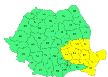 Administrația Națională de Meteorologie anunță ploi, vânt și precipitanții 