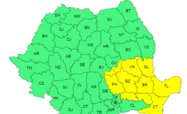 Administrația Națională de Meteorologie anunță ploi, vânt și precipitanții 