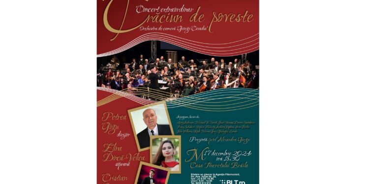 Concertul extraordinar „Crăciun de poveste”, organizat de Filarmonica ”Lyra-George Cavadia”