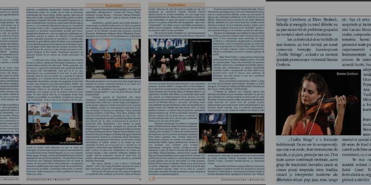 Festivalul SUBITO în revista Uniunii Compozitorilor 