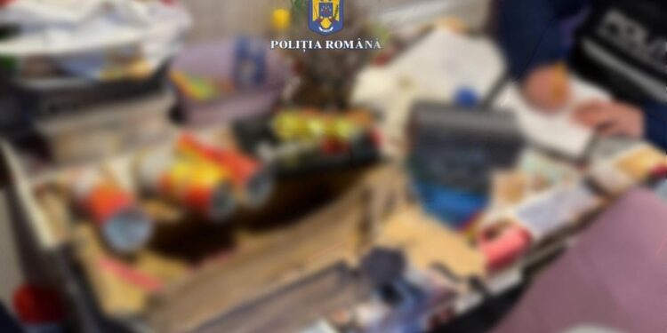 percheziții domiciliare la persoane bănuite de infracțiuni cu materiale pirotehnice