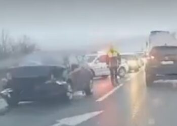 Accident pe DE 584, între km 10 și localitatea Albina