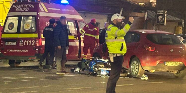 Motociclist accidentat pe Bulevardul Dorobanțior