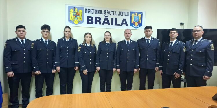 Nouă polițiști nou încadrați la IPJ Brăila