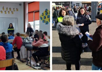 Lecții de siguranță predate de polițiștii de prevenire