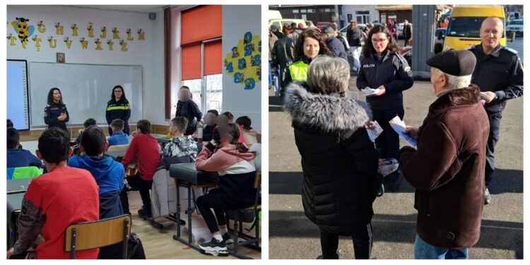 Lecții de siguranță predate de polițiștii de prevenire