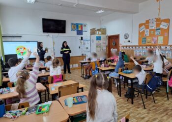 Activități preventive desfășurate de polițiști la Școala Al. S. Pușkin