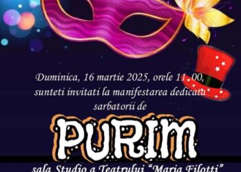 Manifestare dedicată sărbătorii Purim, organizată în sala Studio a Teatrului „Maria Filotti”