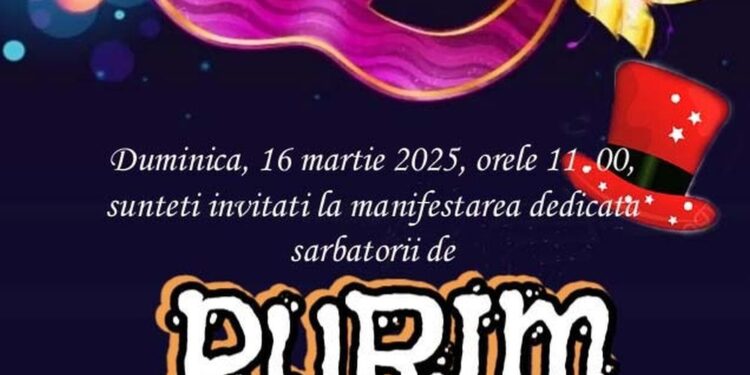 Manifestare dedicată sărbătorii Purim, organizată în sala Studio a Teatrului „Maria Filotti”