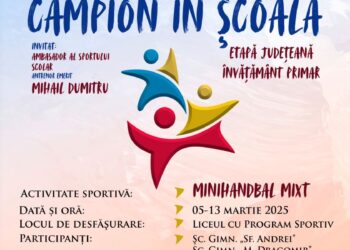 Etapa județeană a Programului Național „Campion în Școală” la minihandbal pentru elevi din învățământul primar