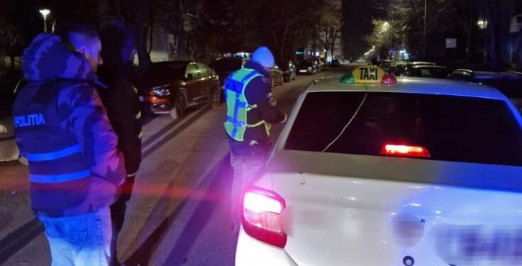 Taximetriștii controlați de polițiștii brăileni