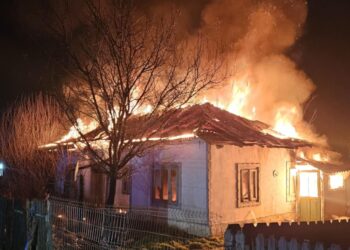 Incendiu devastator la o casă nelocuită din comuna Viziru
