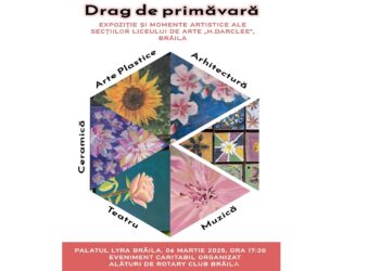 la Palatul Culturii Brăilene Lyra va avea loc evenimentul caritabil „Drag de primăvară”