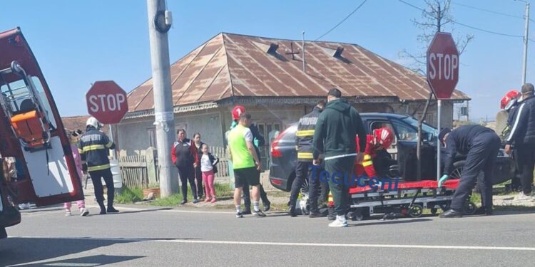 Accident rutier la ieșirea din Tecuci