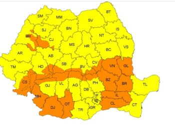 Cod portocaliu de intensificări puternice ale vântului cu rafale de 70…90 km/h, temporar va ninge viscolit