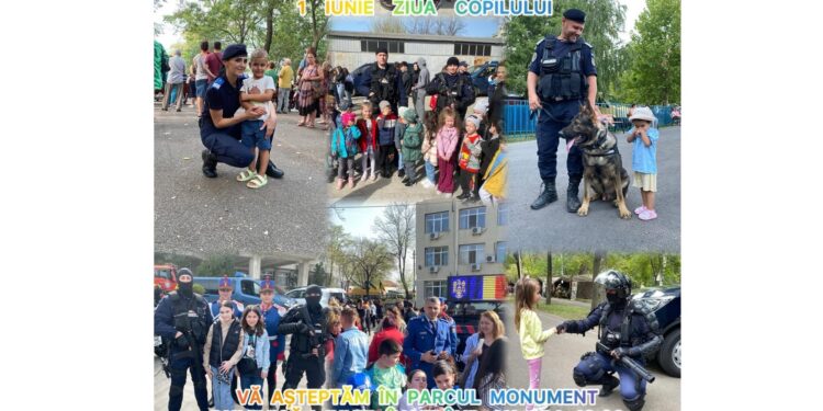 Jandarmeria Brăila alături de copii în Parcul Monument