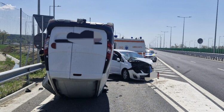 Brăilean implicat într-un accident pe Autostrada A1 București - Râmnicu Vâlcea