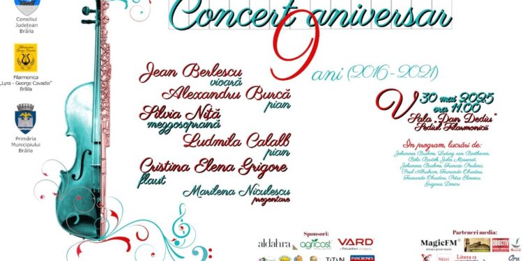 Concertul aniversar – 9 ani de la înființarea Filarmonicii „Lyra – George Cavadia”