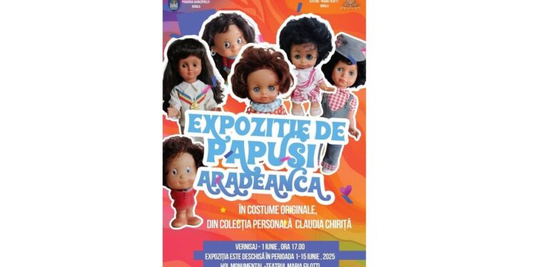 Expoziție de păpuși Arădeancă, în holul Teatrului Maria Filotti
