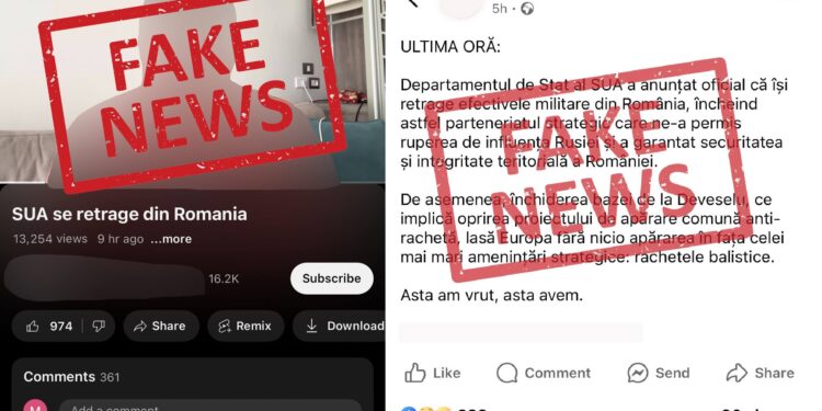 Noi încercări de dezinformare, pe subiecte care vizează apărarea și securitatea națională