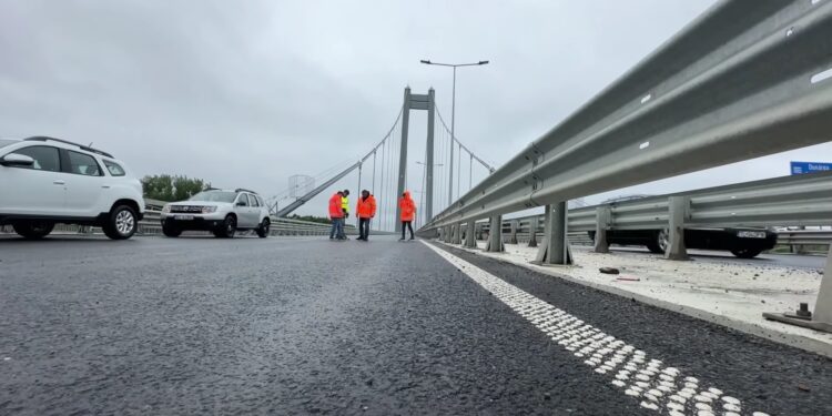 Lucrări la Podul peste Dunăre