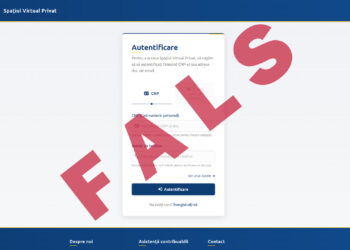 Atenționare privind un site fals care imită identitatea ANAF