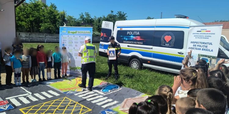 Activități preventive de educație rutieră, la Școala Gimnazială Romanu