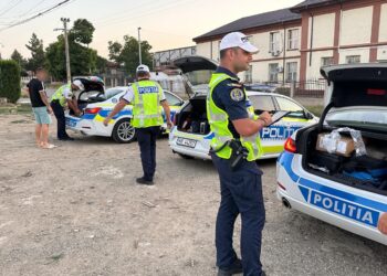 Acțiuni ale polițiștilor în orașele Făurei și Însurăței