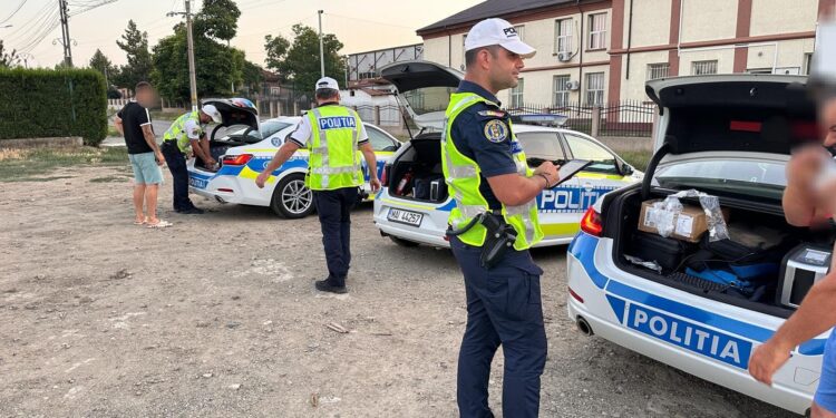 Acțiuni ale polițiștilor în orașele Făurei și Însurăței