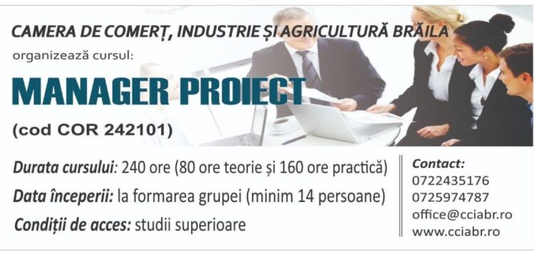 Curs Manager proiect, ultimele locuri disponibile