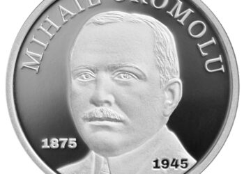 monedă din argint cu tema Mihail Oromolu – 150 de ani de la naștere